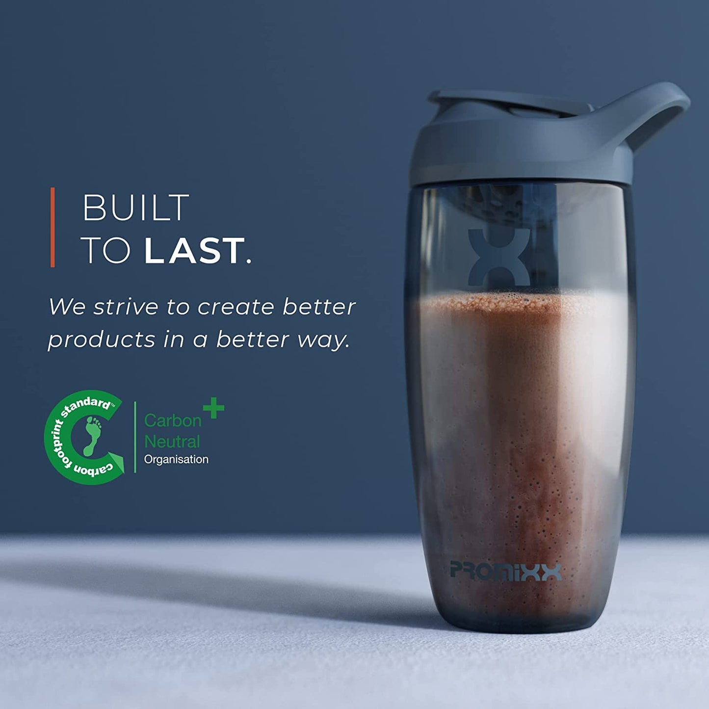 Pursuit Protein Shaker Bottle - Premium Shaker for Protein Shakes - Lifetime Durability, Leakproof, Odourless - 700Ml / 24Oz (Graphite Gray)
