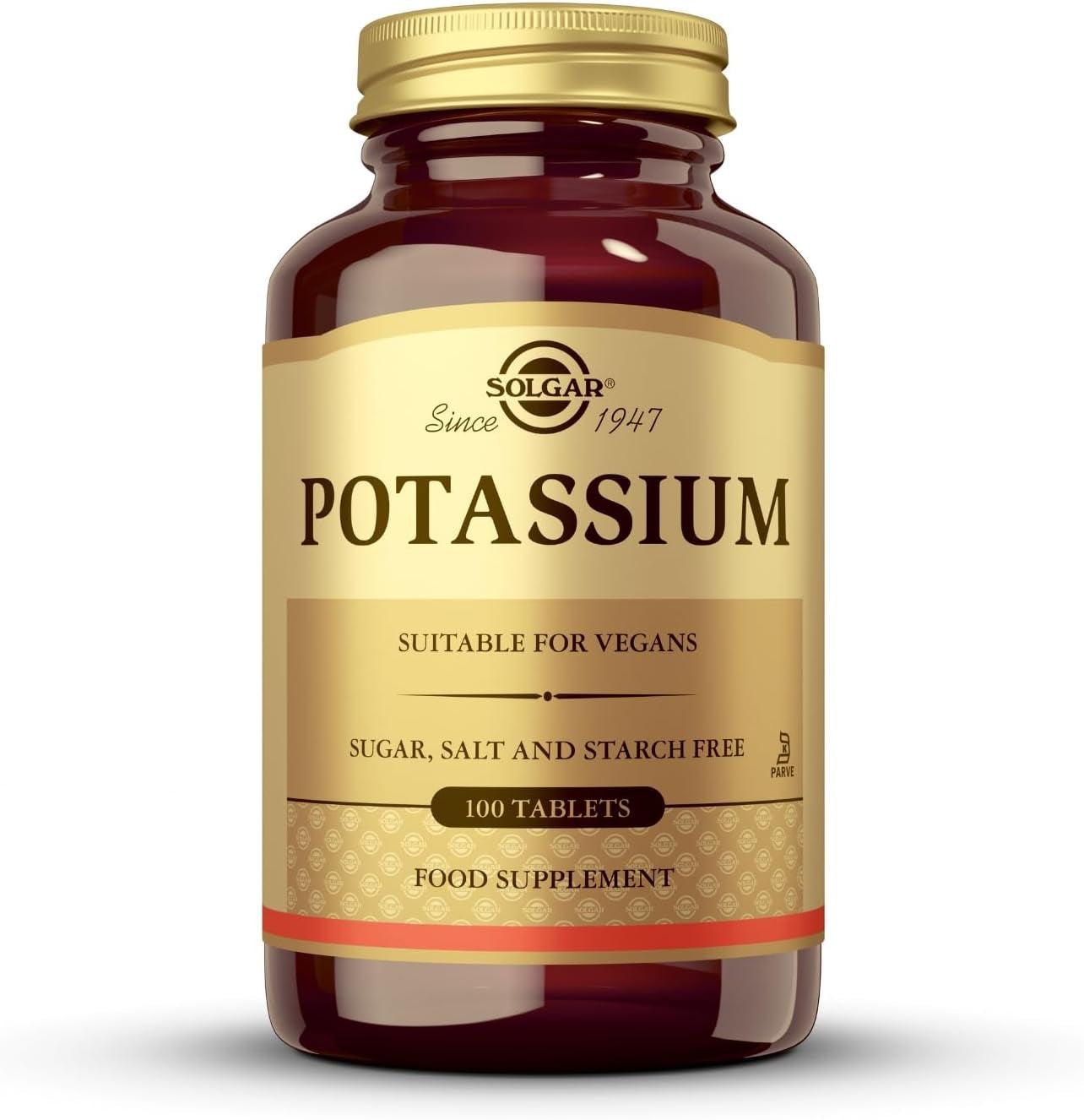 Potassium Tablets - Essential Electrolyte - Supports Nerve and Muscle Function - for Normal Blood Pressure - Vegan - 100 Count (Pack of 1)