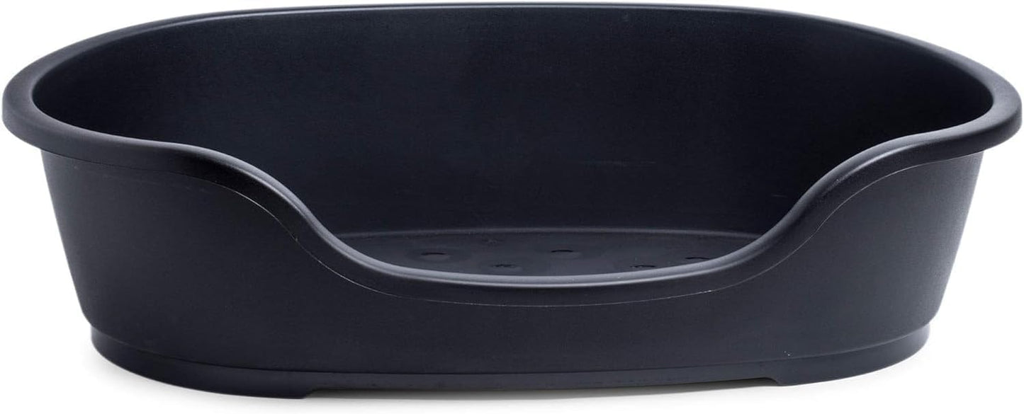 Plastic Dog Bed, Black, Small (60 Cm)