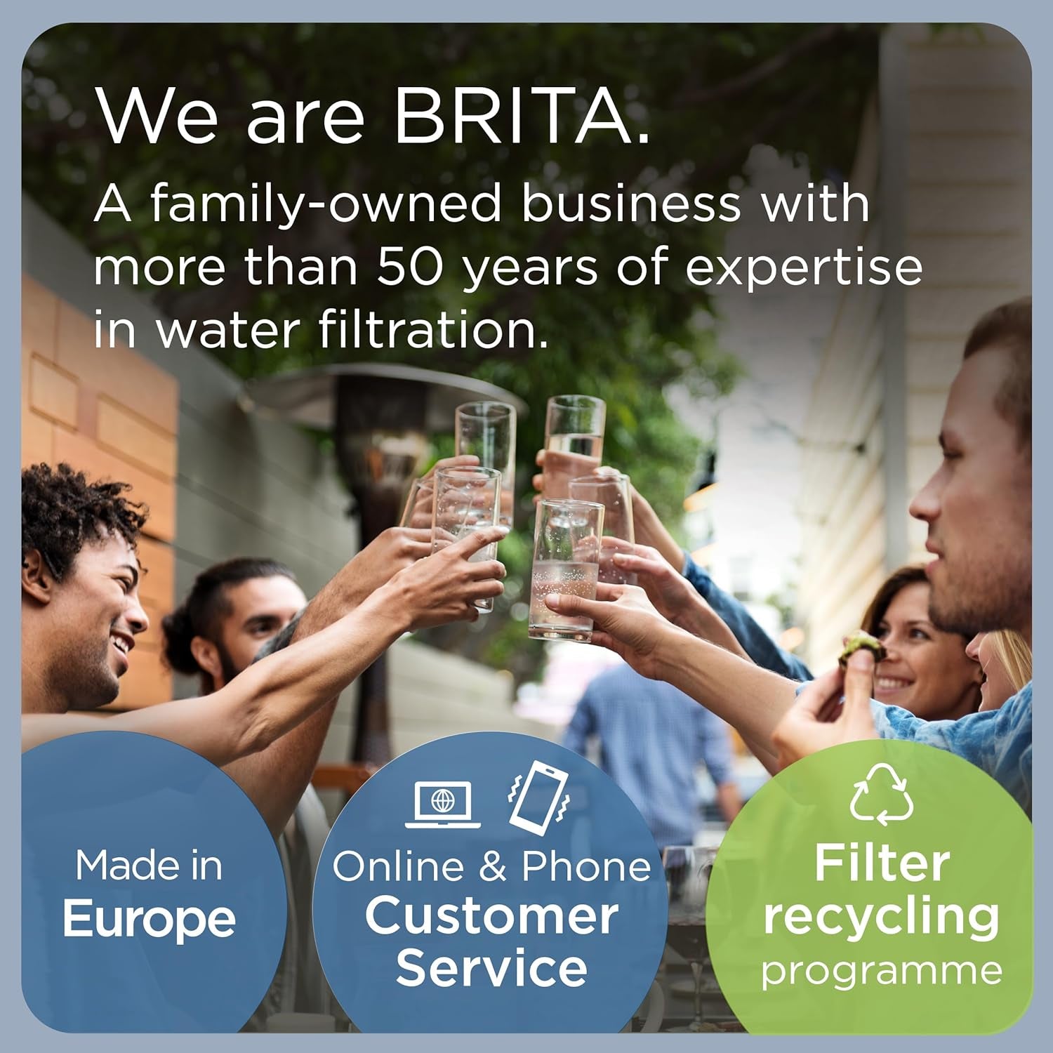 Marella XL Water Filter Jug Blue (3.5L) Incl. 1X MAXTRA PRO All-In-1 Cartridge - Large-Volume Jug with Digital LTI and Flip-Lid - Now in Sustainable Smart Box Packaging
