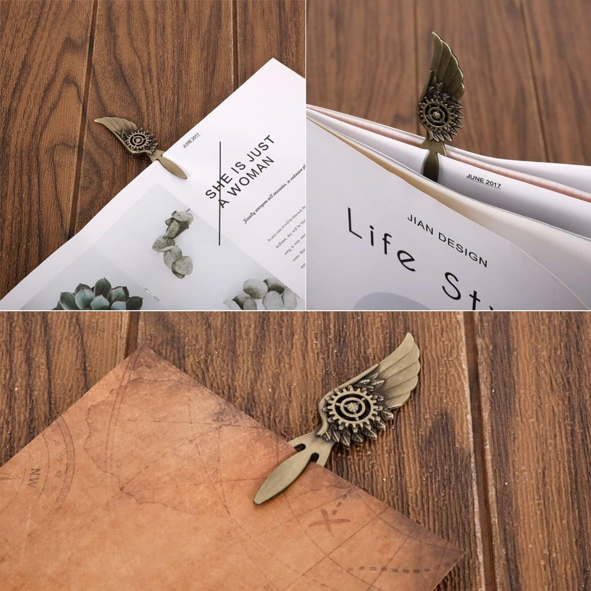 Quill Pen and Ink Set, Feather Pen Calligraphy Set, Mechanical Gears Wings Design, Stationery Gift for Handwriting Lovers Birthday Christmas Valentine’S Day