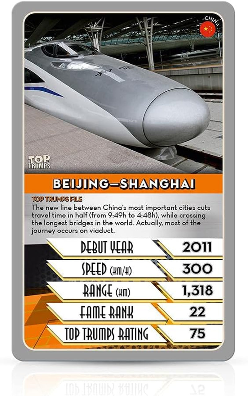 Trains Classics Card Game, Learn about the London Underground, German Ice Trains and Beijing Shanghai in This Educational Packed Game, Gift and Toy for Boys and Girls Aged 4 Plus