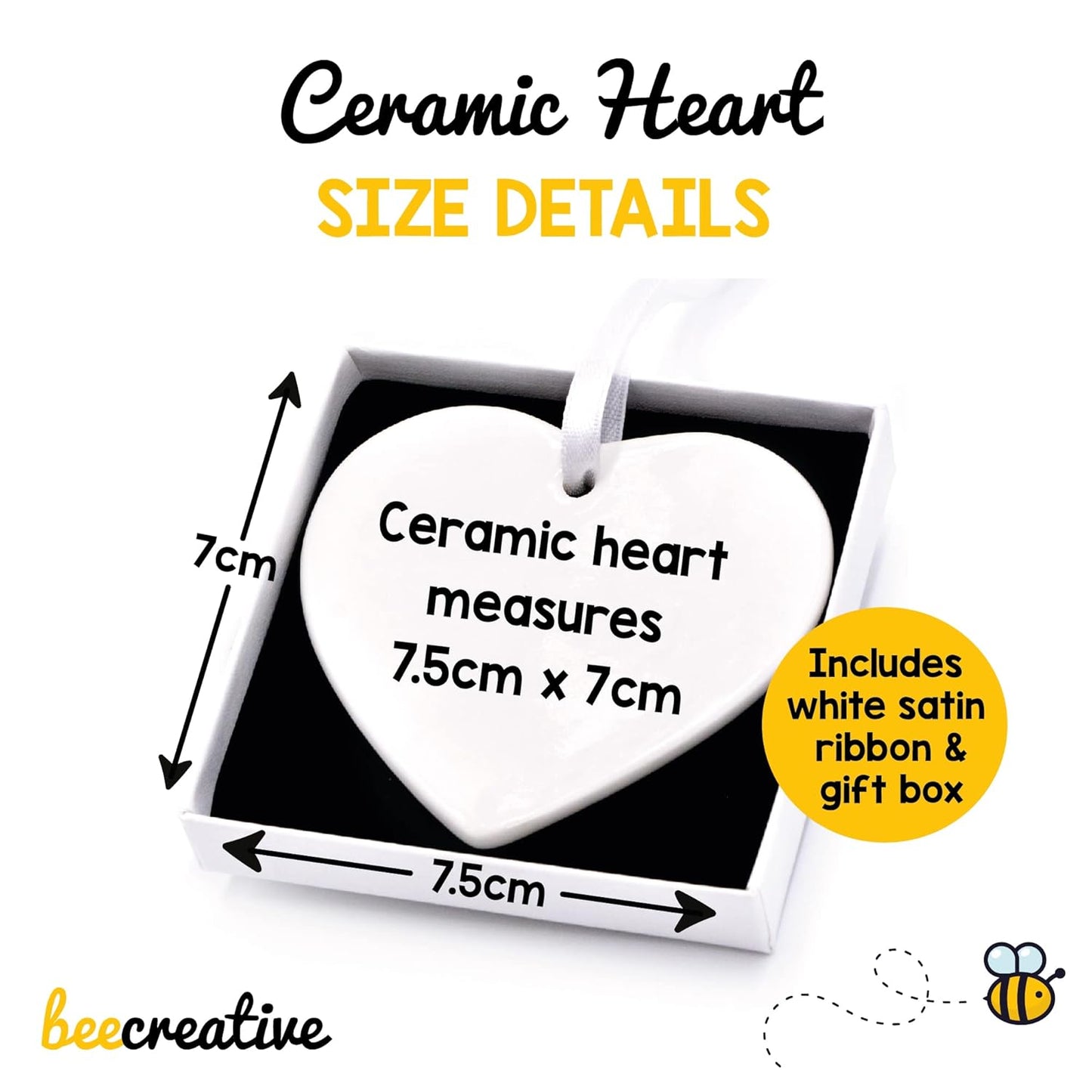Our New Home Plaque, House Warming Gifts New Home, Personalised Our Home Gift for Family Couple, White Ceramic Heart Plaque Gift, with Gift Box