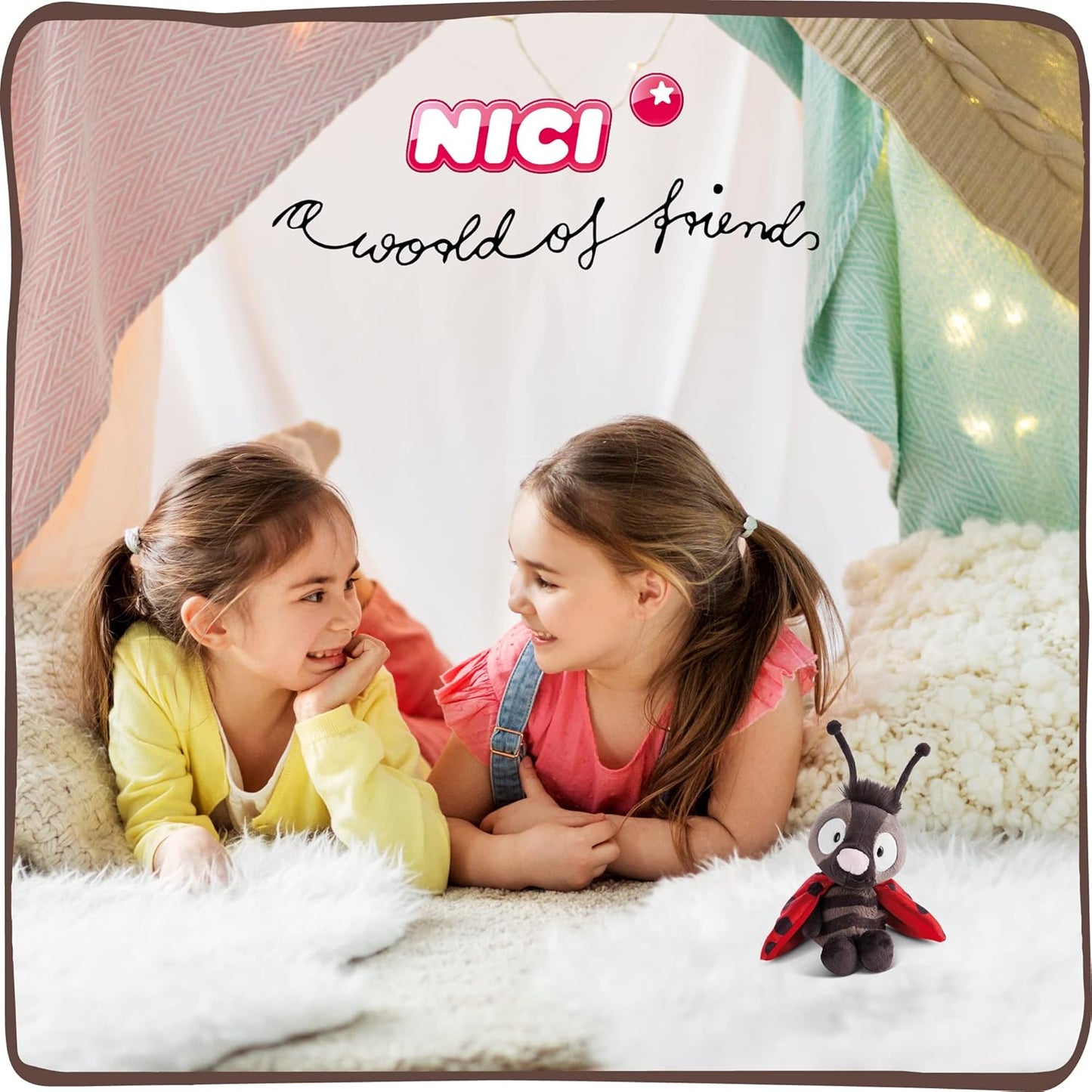 Soft Toy Ladybird Lennybug 18 Cm I Cuddly Toys for Girls & Boys I Cute Stuffed Animal Made of Super Soft & Washable Plush – 48198