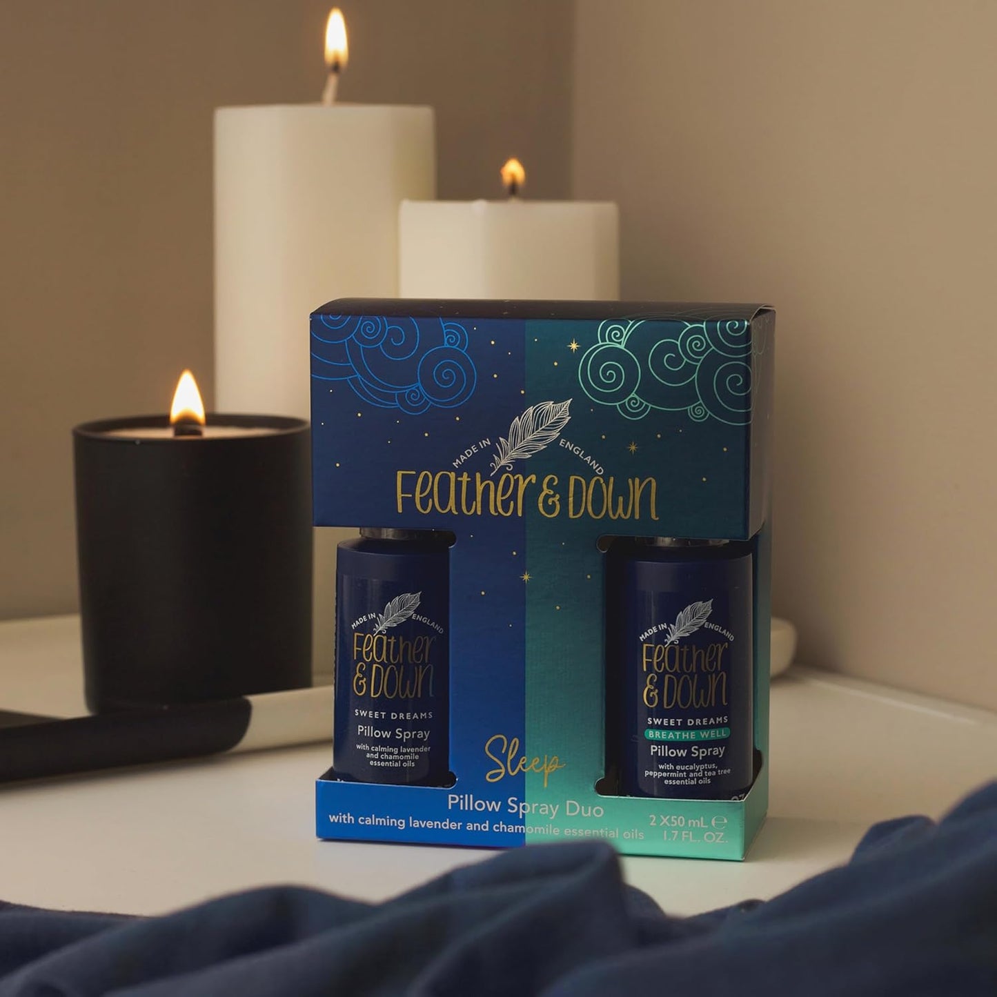 Pillow Spray Duo Set (50Ml Sweet Dreams Pillow Spray & 50Ml Breathe Well Pillow Spray) - the Perfect Combination for a Peaceful Night'S Sleep. Cruelty Free. Vegan Friendly.