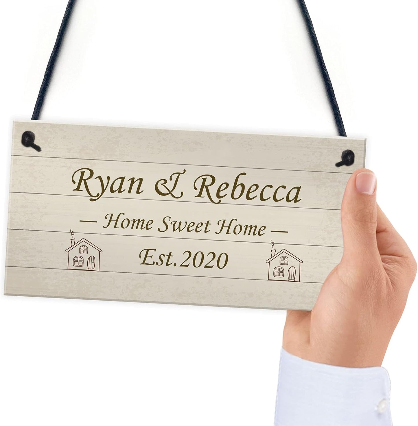 Home Sweet Home Sign PERSONALISED Welcome New Home Gift for Friend