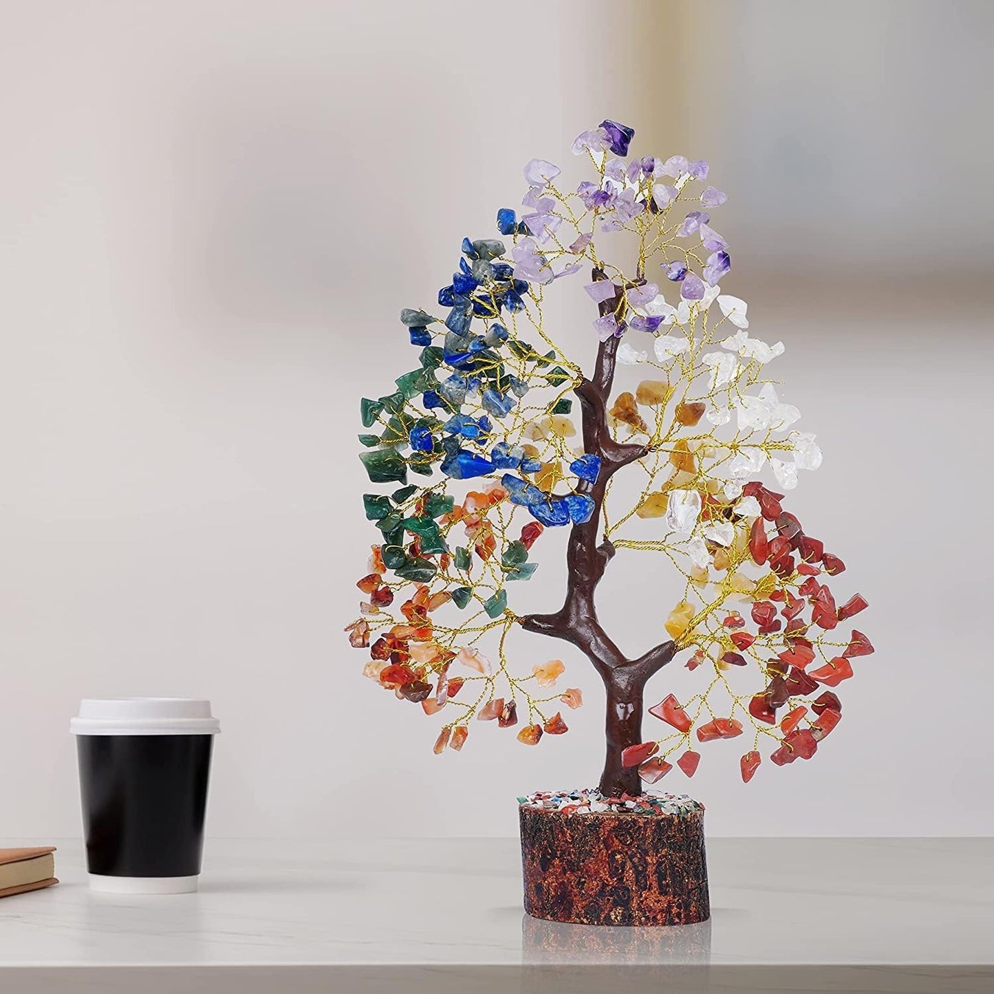 7 Chakra Tree of Life, Crystals and Healing Stones, Birthday Gifts for Women - Crystal Tree for Positive Energy, Office Decor, Gifts for Women, Mom Birthday Gifts for Women