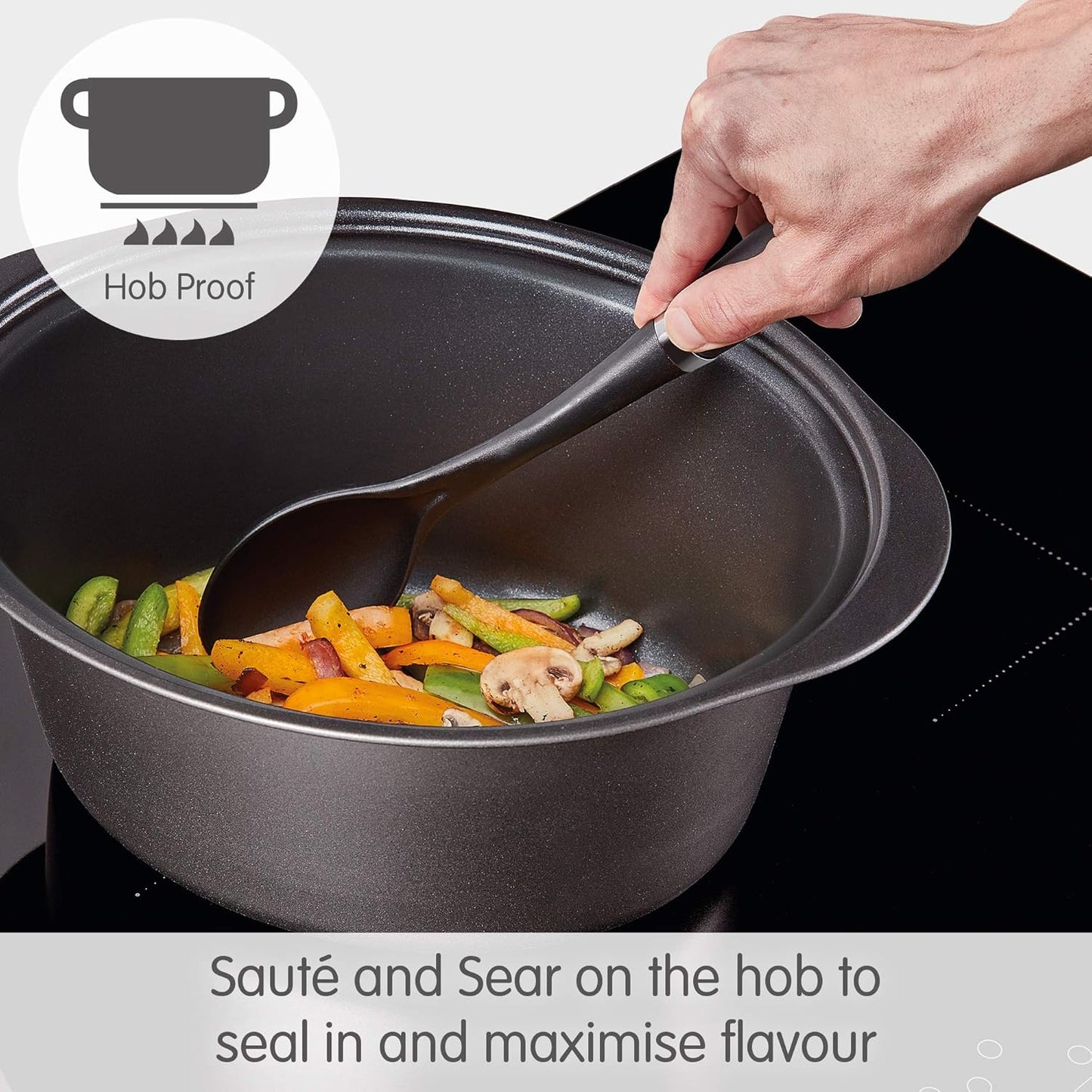 Slow Cooker Sear and Stew 460014 3.5L Red Slowcooker