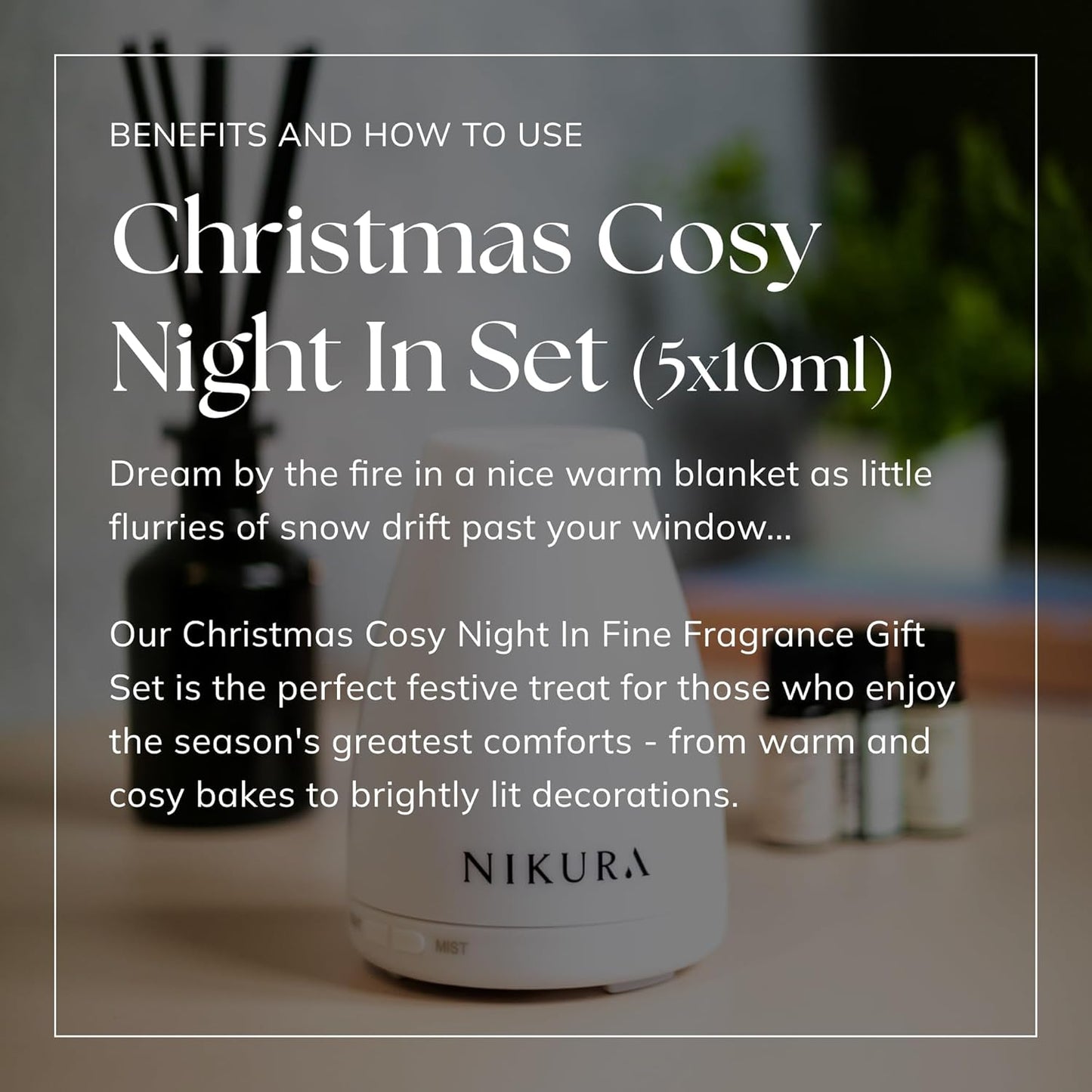 Winter Cosy Night in Fine Fragrance Oil Gift Set - 5 X 10Ml | Great for Diffusers for Home, Soap & Candle Making, Wax Melts, Burner | Bath Bombs, Perfume Scents | UK Made Essential Oils