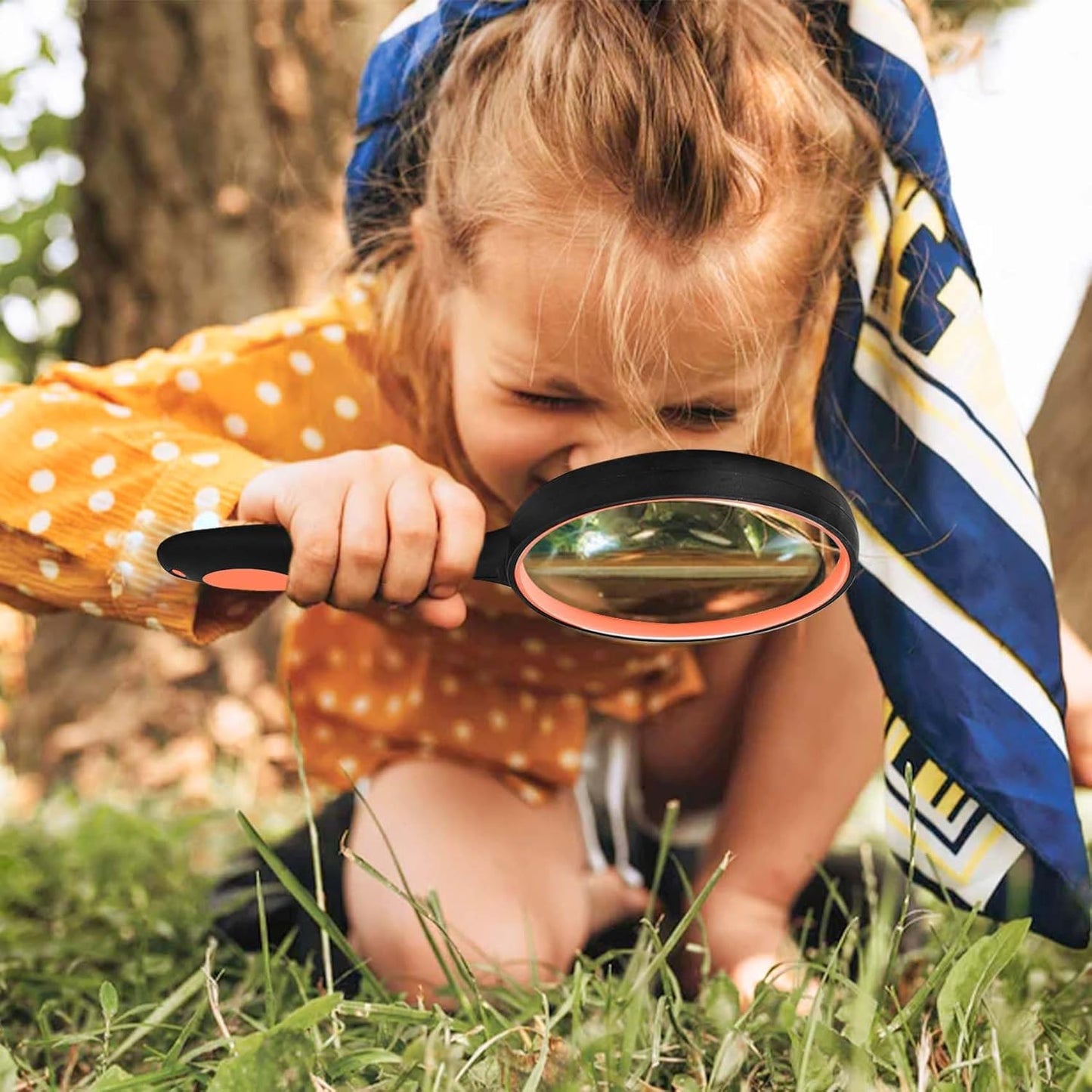 Large 10X Magnifying Glasses for Reading Handheld Magnifying Glass for Bobbies Applied to Science Books Hobby Observation Premium Soft Hand Shank for Seniors