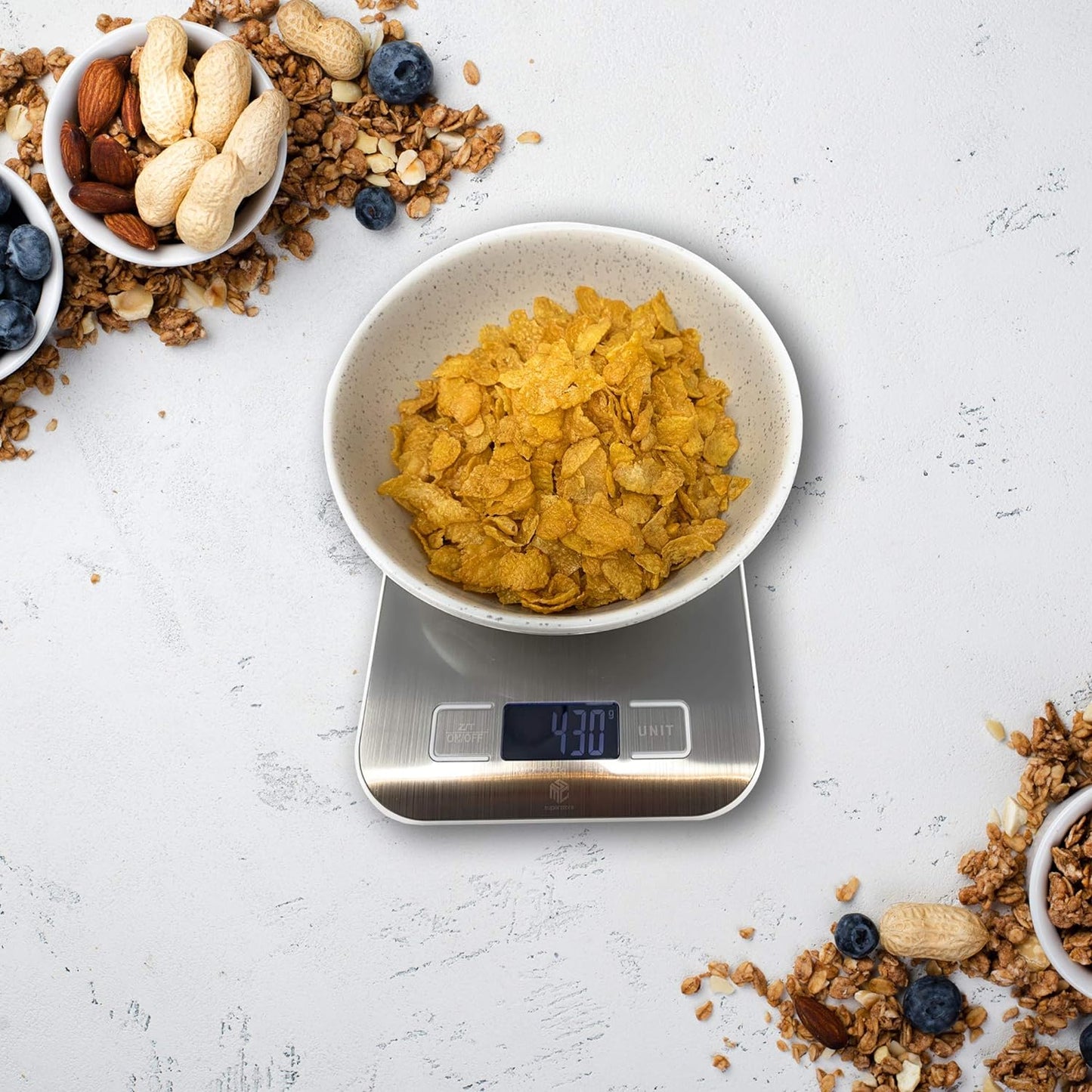 Kitchen Scales  Digital Electronic Coffee Weighing Scale for Cooking Baking High-Precision Food, Jewelry Weight Scales, LCD Display, Multifunctional, Tare Feature, Stainless Steel 5Kg-Aaa