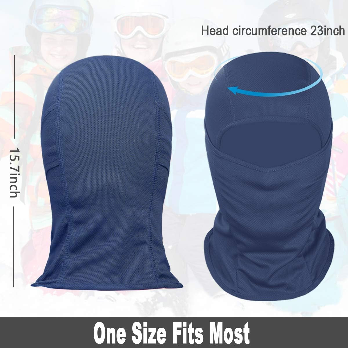 Balaclava Face Mask, Ski Mask UV Protector Lightweight for Motorcycle Cycling Running