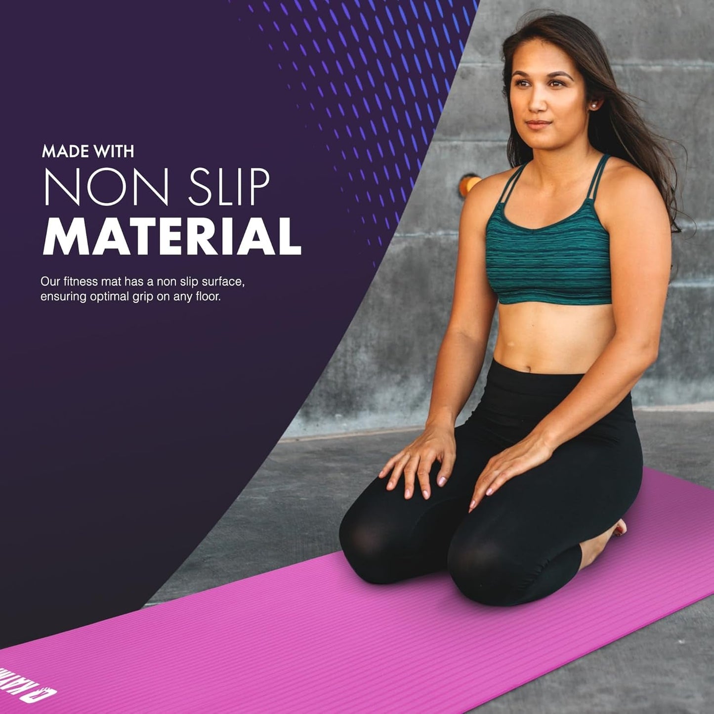 Yoga Mat – Multi-Purpose Extra Thick Foam Exercise Mats – Ideal Floor Mat for Pilates, Stretching, Resistance Workout & Therapy – Home & Gym Equipment Accessory for Men Women Kids –183 X 60Cm