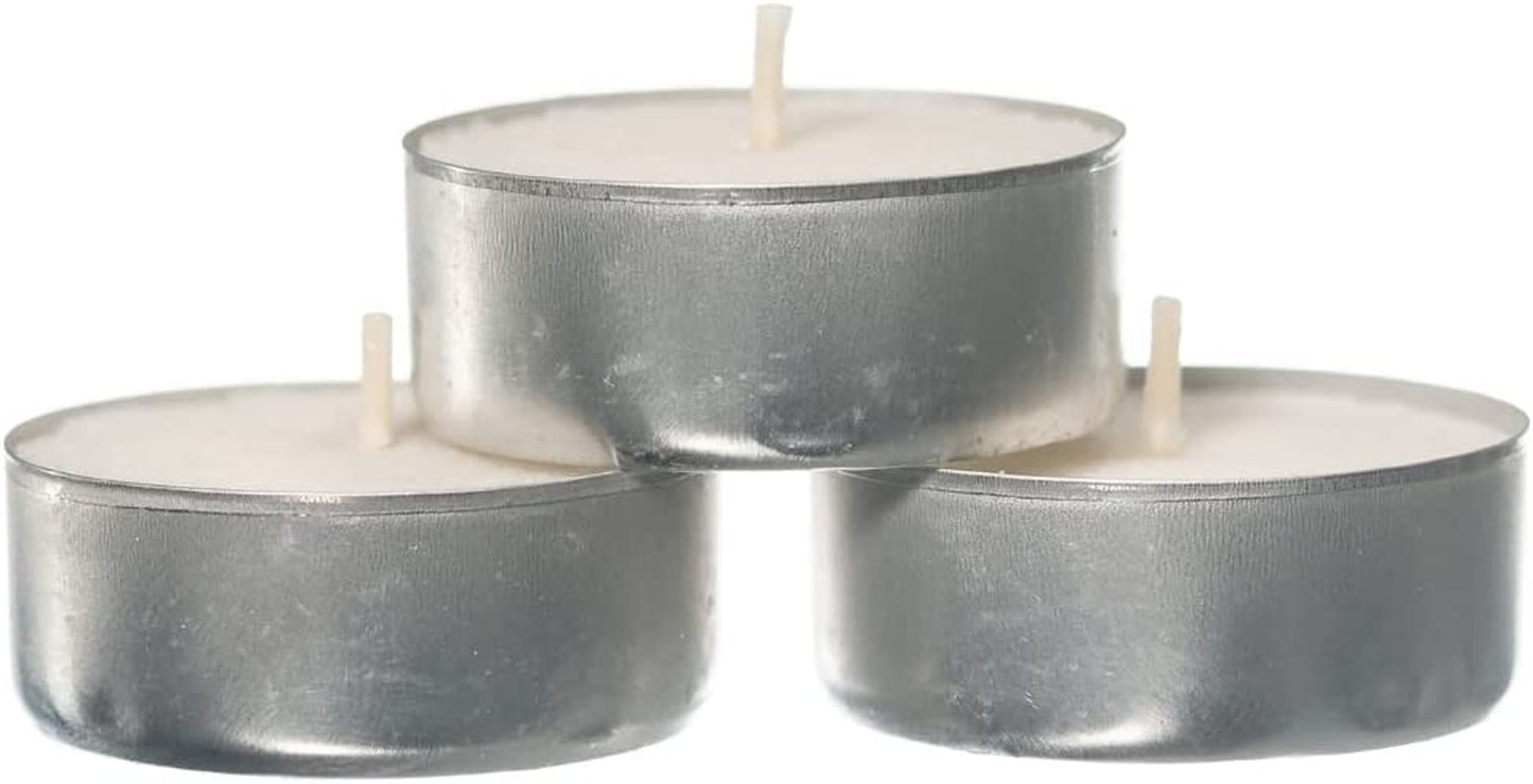 Prices Patent Candles White Tealights Bag, Pack of 50, Wax, L X 3.8Cm W X 1.8Cm H, Unscented