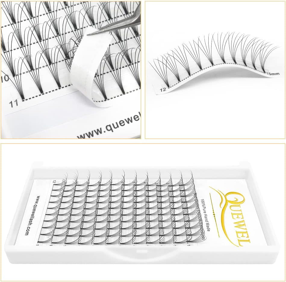 Premade Fan Volume Lash Extensions 5D 0.07D Mix8-15Mm Russian Pre Made Fan Lashes | 3D 4D 5D 6D 0.07/0.10 C/D Curl 8-15Mm | Long Lasting | Easy Application(5D 0.07D Mix8-15Mm)
