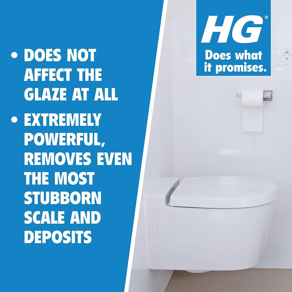 Toilet Cleaner Gel Super Powerful, Effective Bathroom/Wc Descaler Cleans Toilet Bowl & under Loo Rim, Limescale & Stain Remover (500 Ml) - 322050106