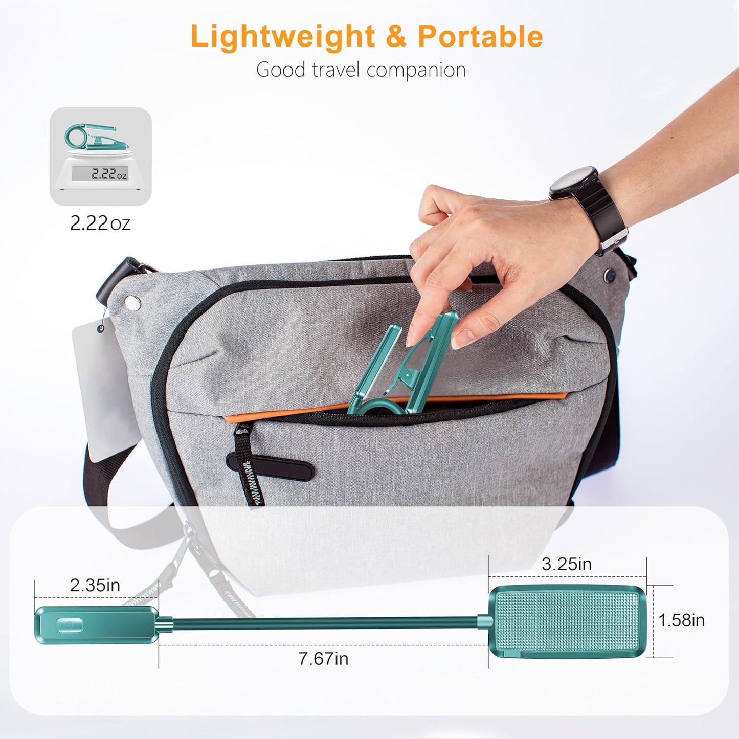 9 LED Clip on Book Light, 3 Eye-Protecting Modes Flexible Reading Light Book Lamp (Warm&Cool White Light) -Stepless Dimming, Rechargeable, Long Battery Life, 4-Level Power Indicator -Green