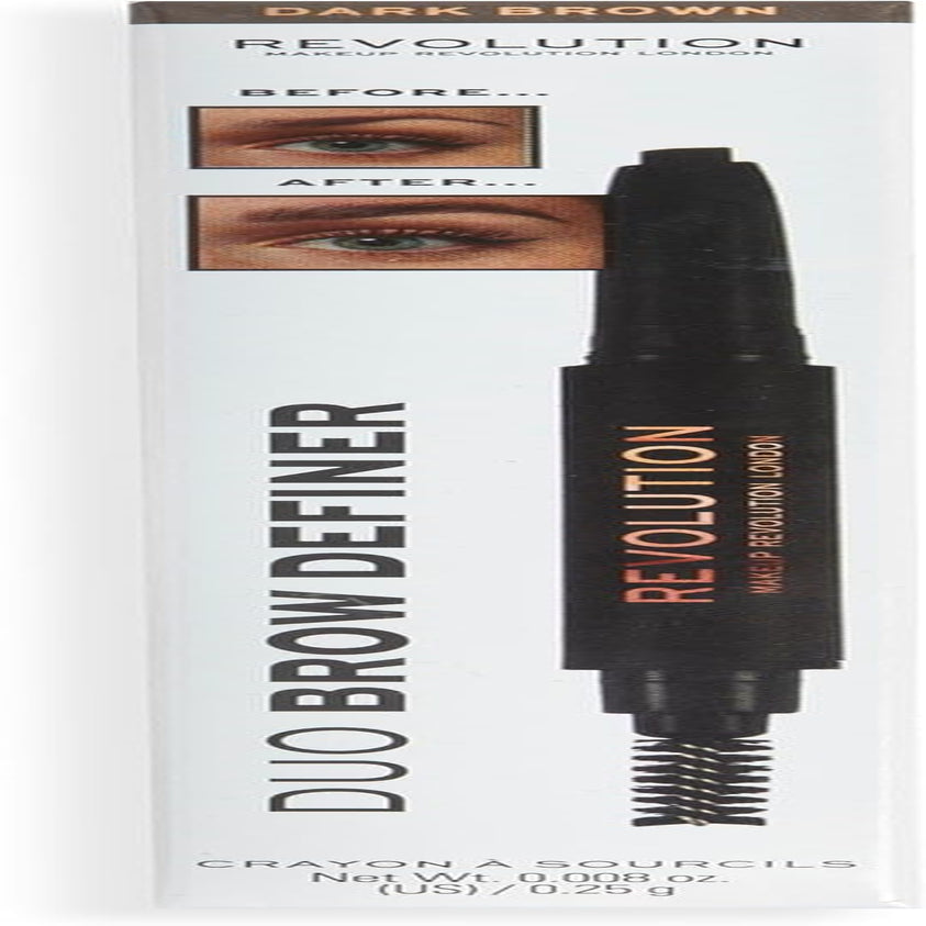 Duo Brow Definer Pencil, Add Definition, Includes Brush, Dark Brown
