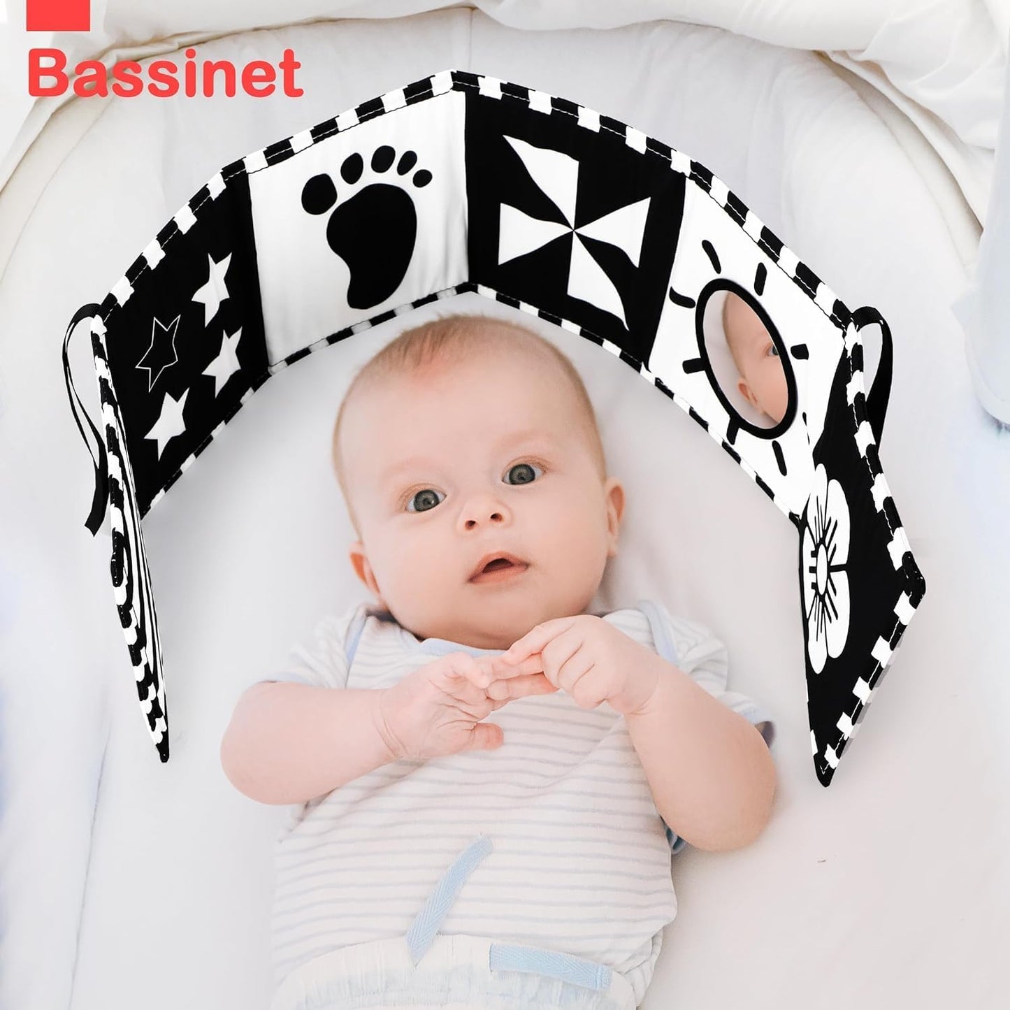 Baby Toys 0-6 Months, Black and White Sensory Toys Brain Development, Tummy Time Toys, Soft Baby Book, Baby Essentials for Newborn 0-6-12 Months Newborn Toys Baby Gifts