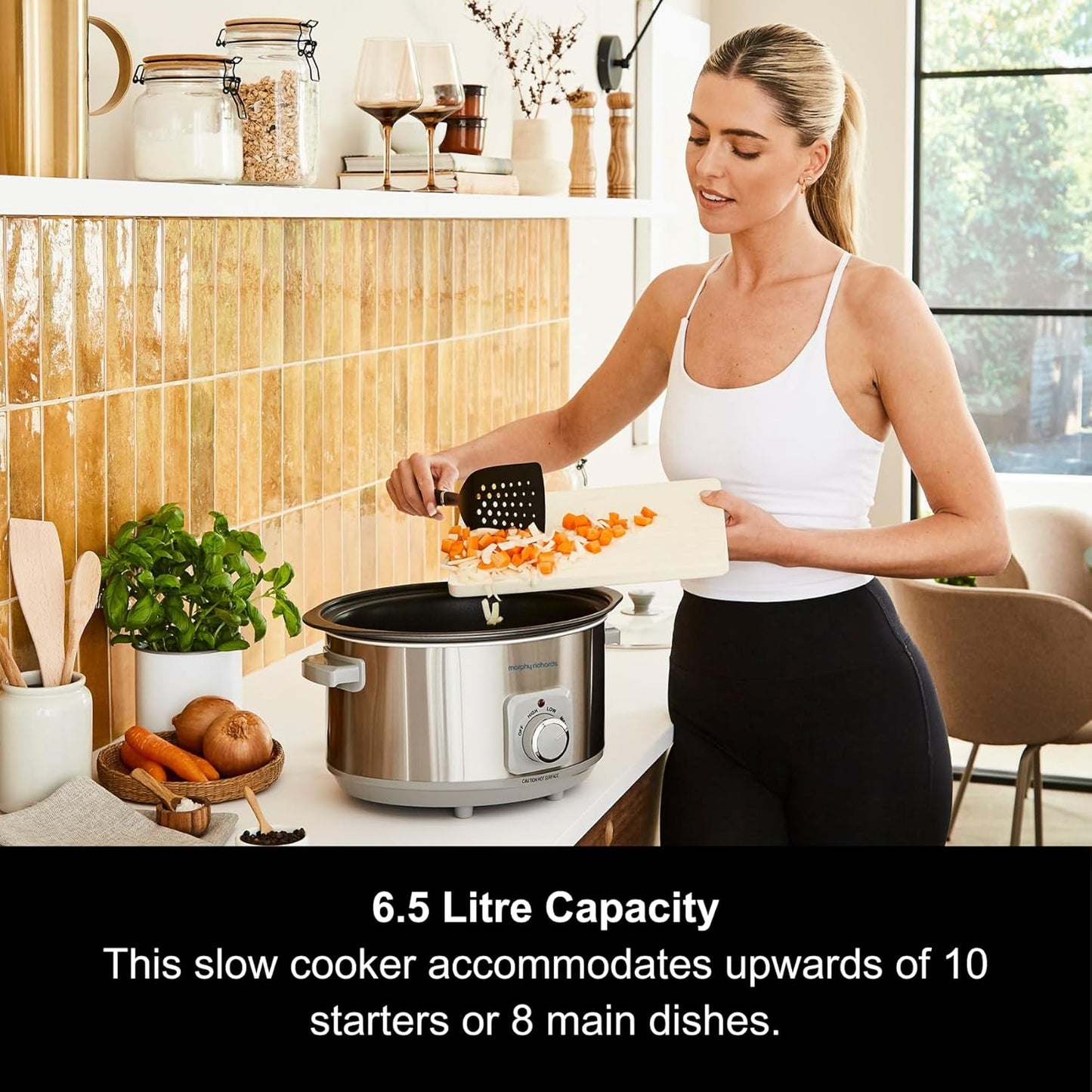 461014 Sear & Stew 6.5 Litre Aluminium Slow Cooker, One-Pot Solution, Brushed Stainless Steel