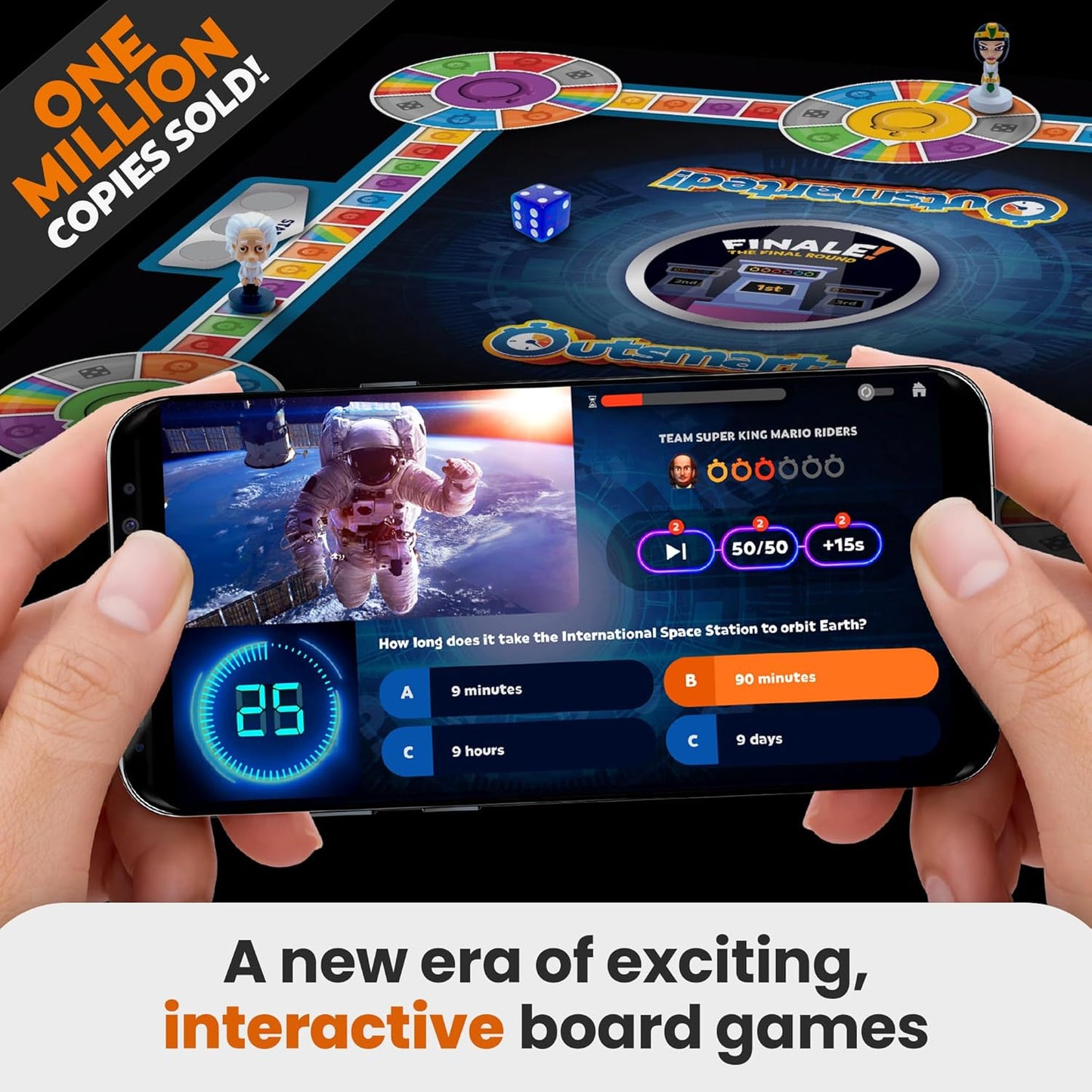 Outsmarted - the Live Quiz Show Board Game | Kids, Teens & Adults | the Ultimate Family Game Night | Age 8+ | Perfect for 2-24 Players | 10,000+ Multimedia Questions | 2024 Edition