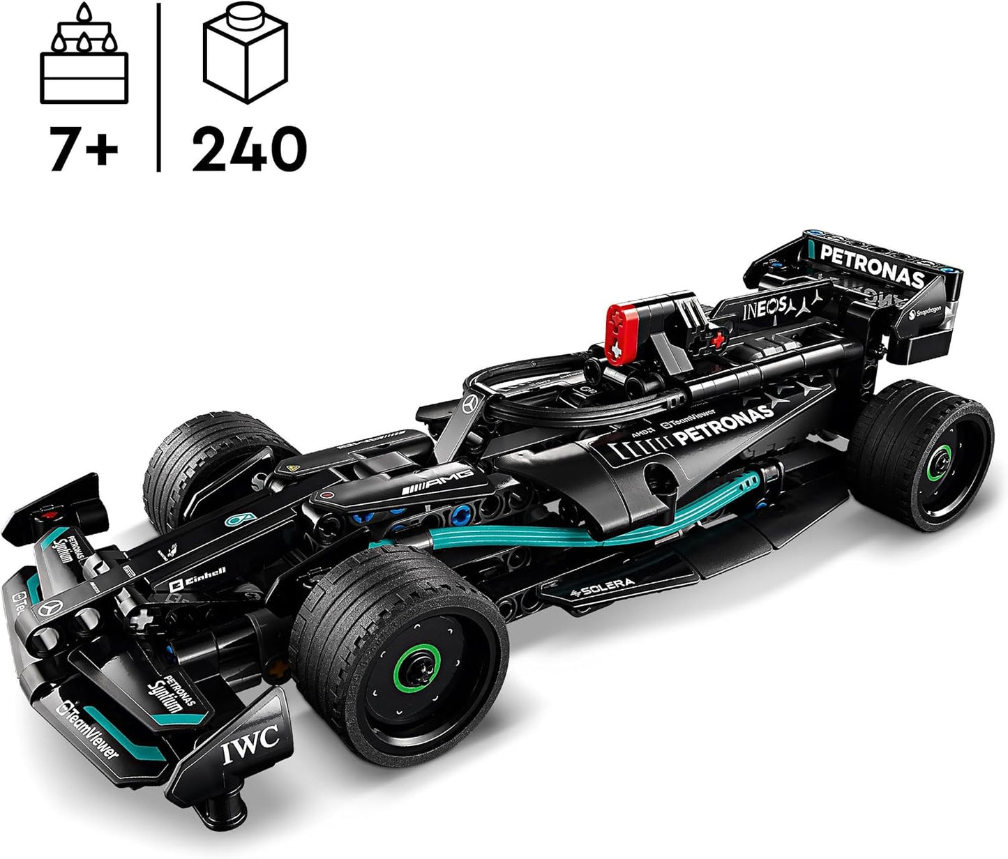 Technic Mercedes-Amg F1 W14 E Performance Race Car Toy for Kids, Boys and Girls Aged 7 plus Years Old, Pull-Back Model Vehicle Set, Bedroom Decoration, Birthday Gift Idea 42165