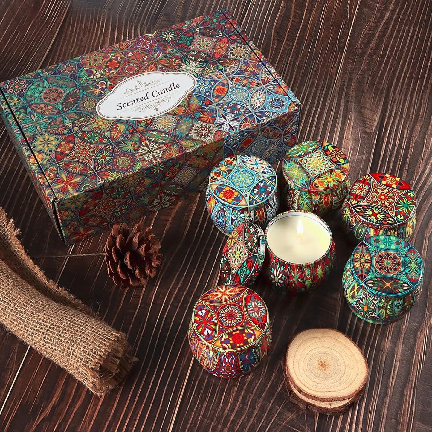 Scented Candles for Home | 6X Yoga Candles,Natural Soy Lasting Scented Candles for Home Aromatherapy Candle Set for Creating Relaxing Ambience