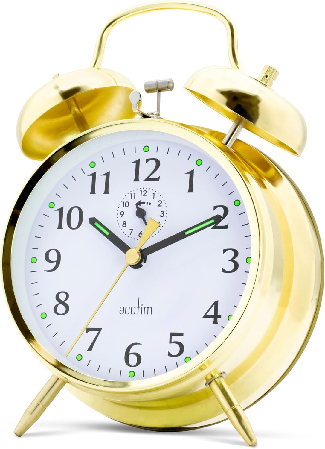 CK0030 Large-Bell Alarm Clock - Brass, 16.5 X 12 X 5.5 Cm