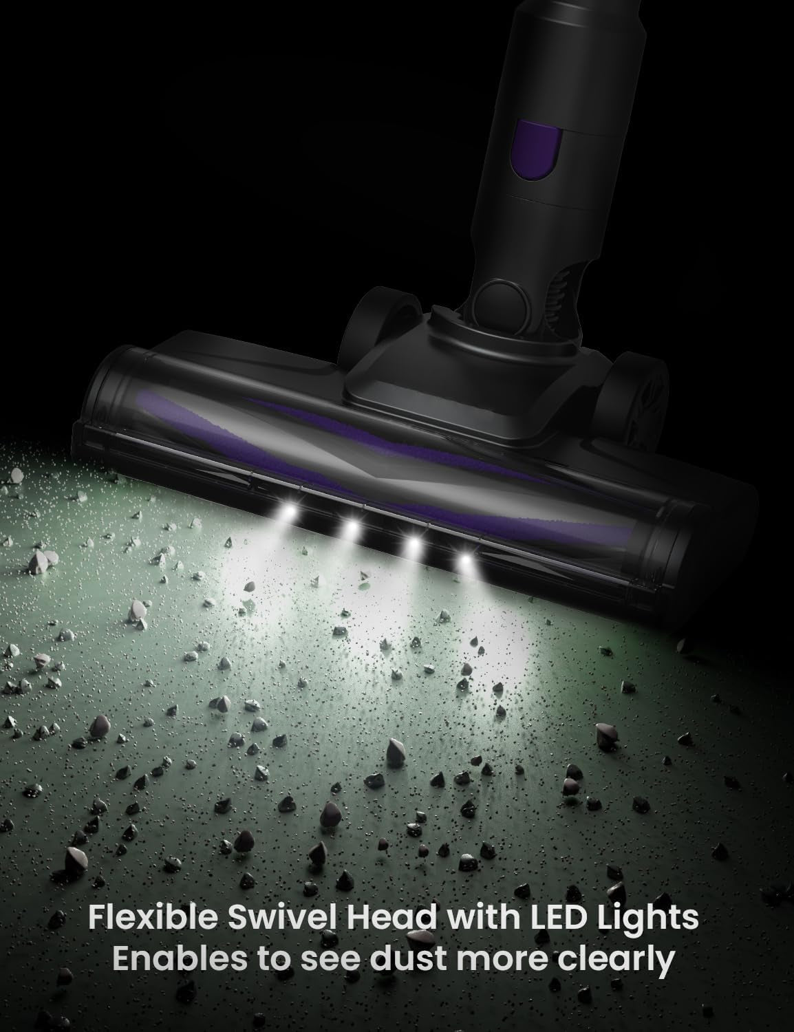 V8Pro Cordless Vacuum Cleaner with Upgraded Floor Brush, up to 40Mins Runtime, 30Kpa Stick Vacuum with Touch Screen, Self-Standing Lightweight Handheld Vacuum for Hard Floor Carpet Pet Hair