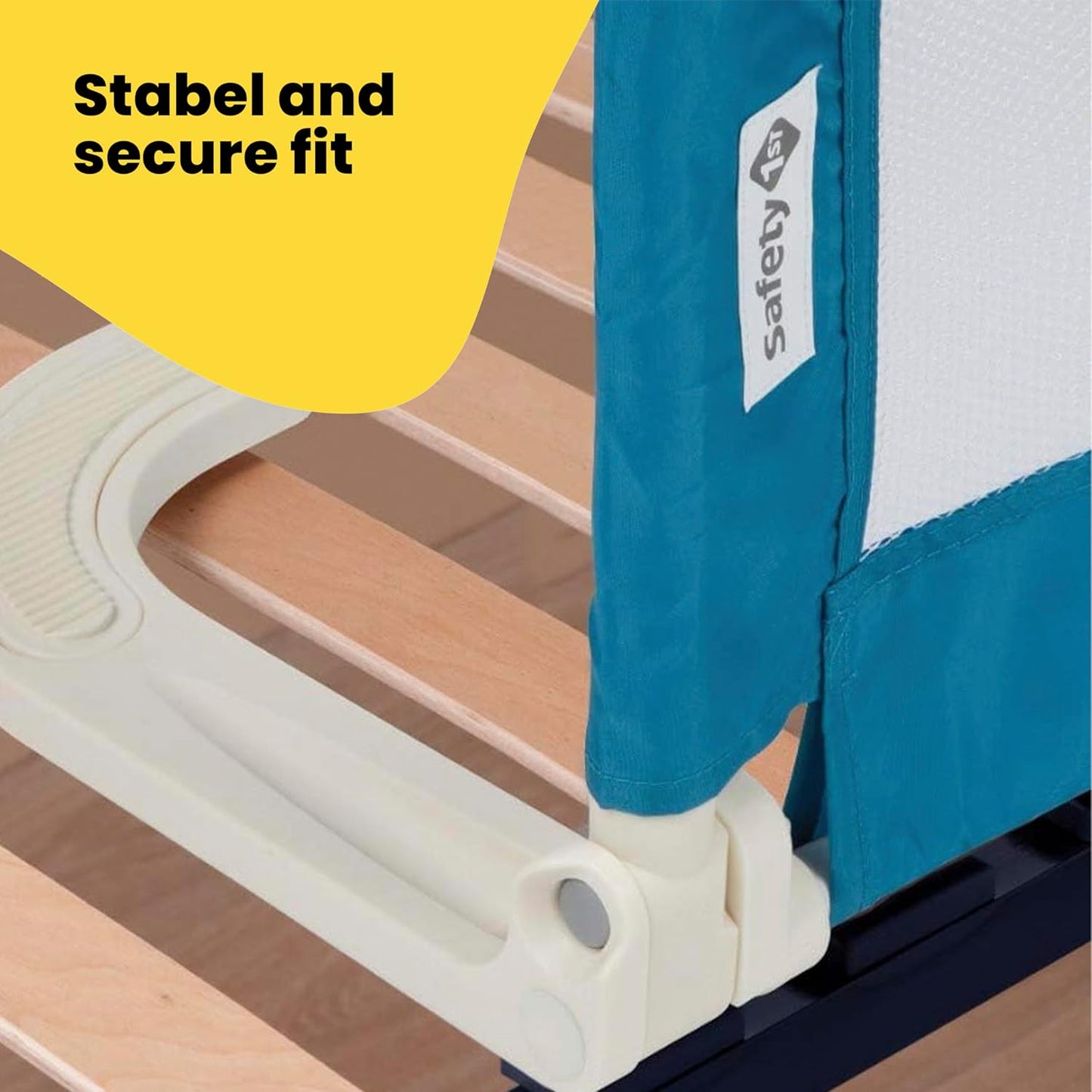 Portable Bed Rail, 106 X 42Cm,Foldable Bed Guard for Toddler Bed, 18 Months – 5 Years, Portable Travel Bed Guard, Mesh Fabric, Easy to Install, Automatic Lock, Easy to Transport, Blue