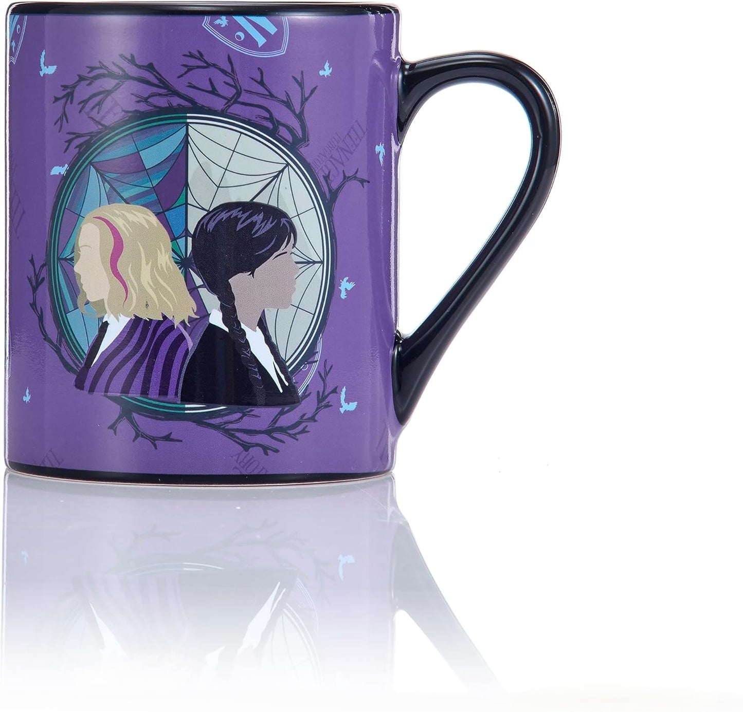 Wednesday Official Heat Changing Mug of Wednesday and Enid | Heat Reveals the Nevermore Dorm Window | Official Gift Mug for Fans of the Wednesday Series on Netflix