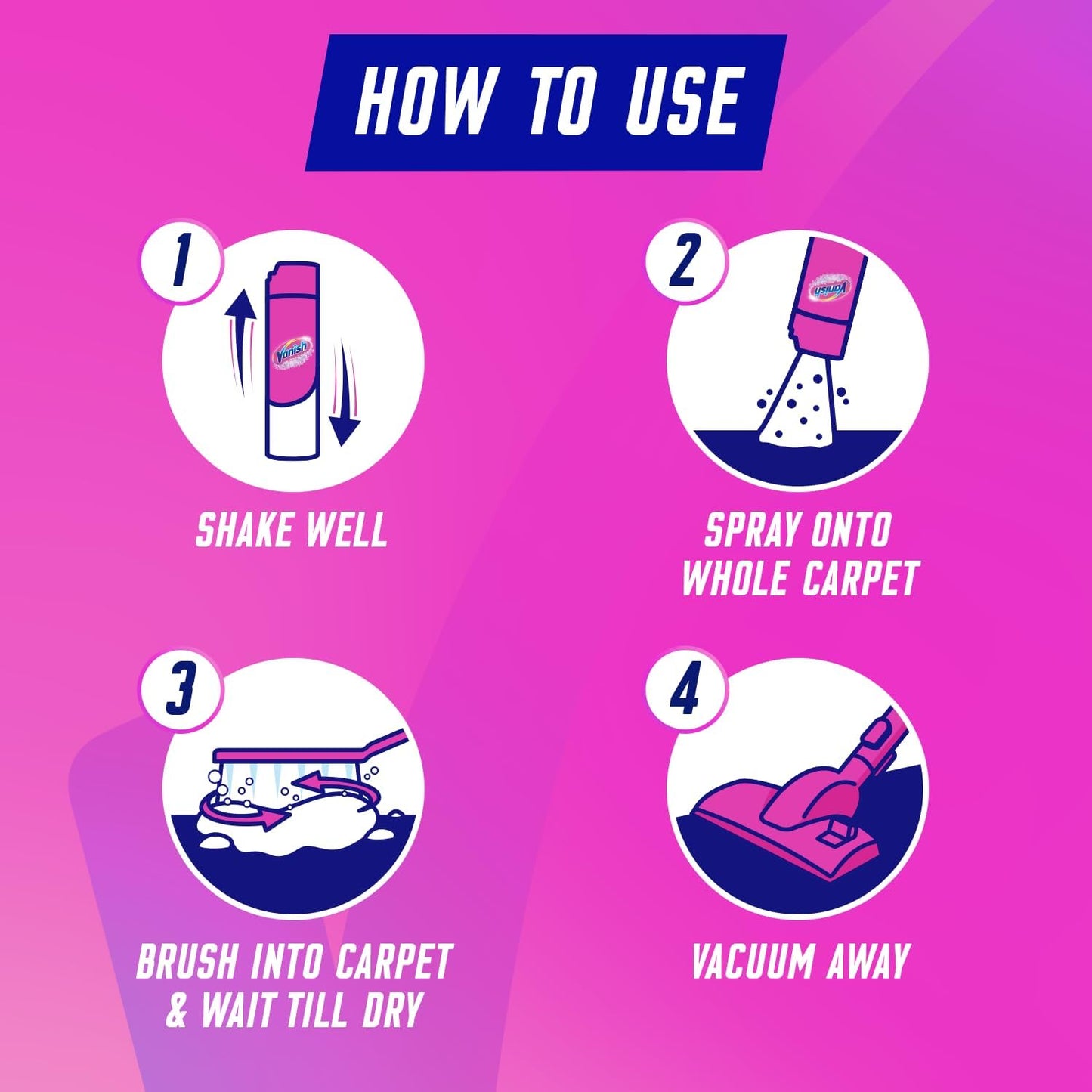 Oxi Action Upholstery & Carpet Cleaner, Stain Remover Foam for Large Area Cleaning, Removes 3X More Dirt & Pet Hair Vs Vacuuming Alone Neutralises Odours Deep Cleans 600 Ml Pack of 1