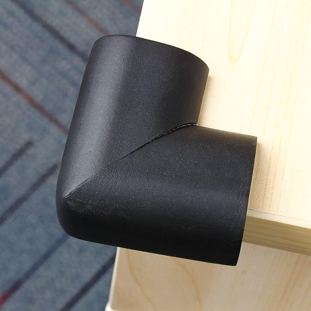8 X Extra Thick Baby Safety Corner Protection - Black Desk Table Cover Cushion Protector - Safe for Child
