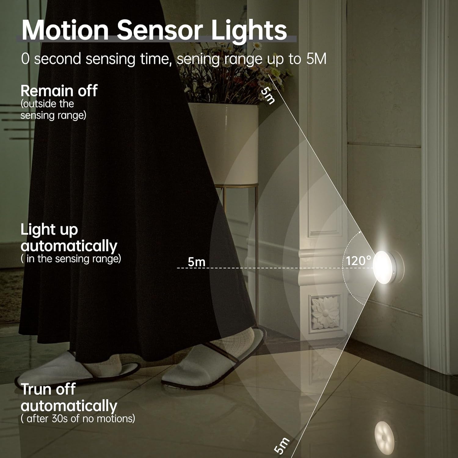 Motion Sensor Lights Indoor with Remote Control, 6 Pack Wireless Rechargeable Night Light LED Magnetic Stick on Wall Light, Battery Operated Stair Kitchen Cupboard under Cabinet Puck Light