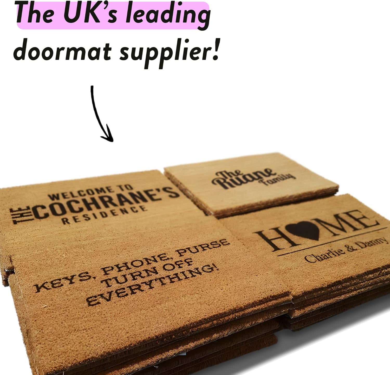 Custom Doormat Personalised Door Mat - Customised Door Rug - Housewarming Gift - New Home Gift - House Gift - Unique Friend Present (D2)