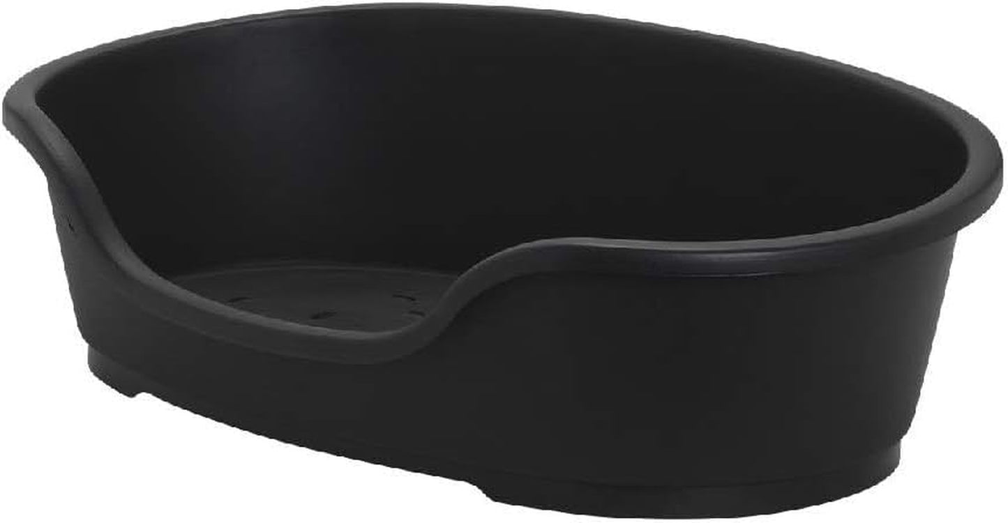 Plastic Dog Bed, Black, Small (60 Cm)