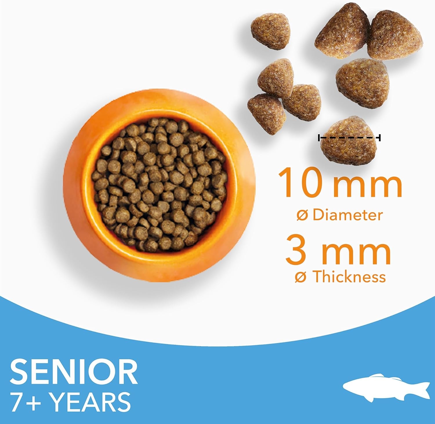 Complete Dry Cat Food for Senior 7+ Cats with Ocean Fish 800 G