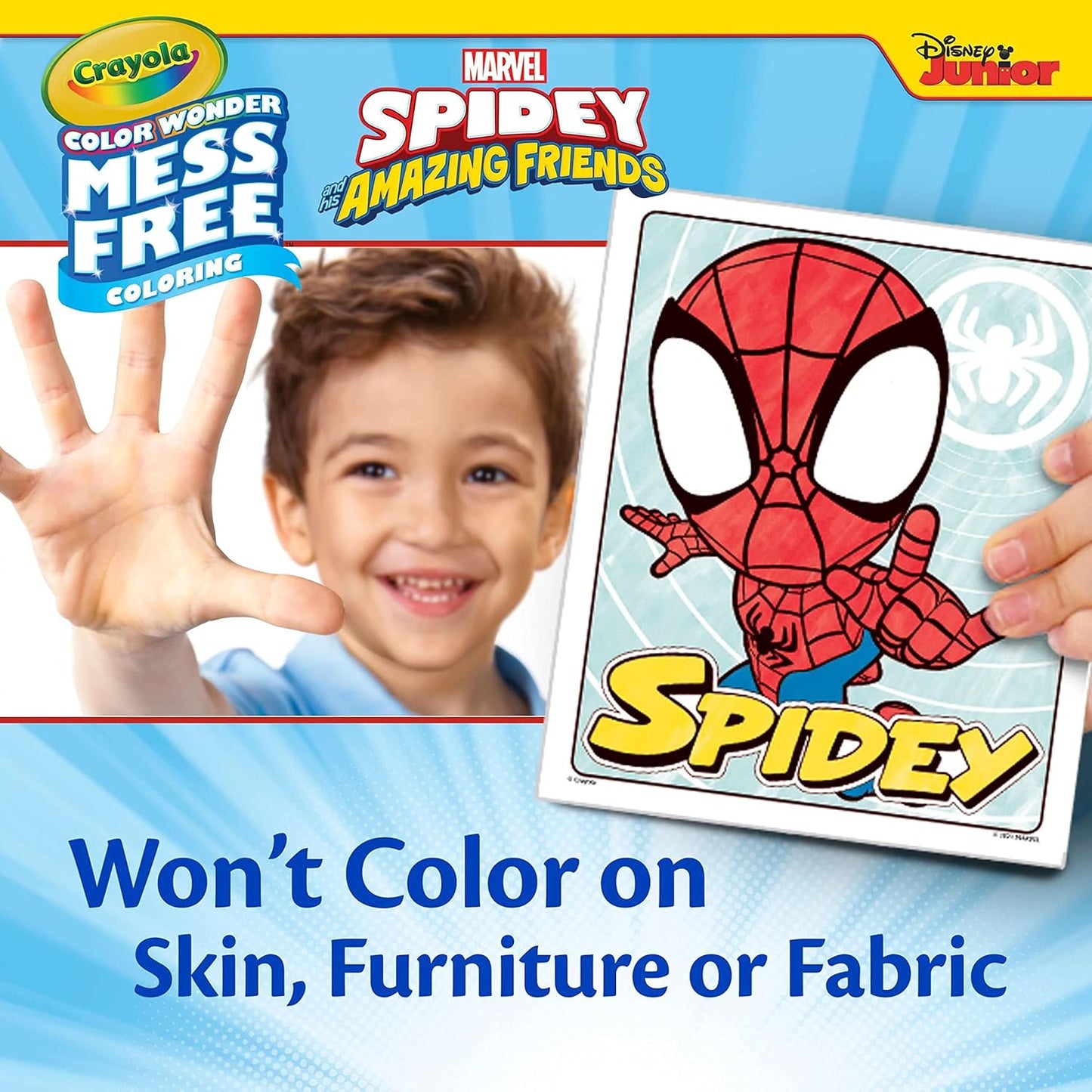 Color Wonder - Marvel Spidey and His Amazing Friends Mess-Free Colouring Book (Includes 18 Spider Man Colouring Pages & 5 Magic Color Wonder Markers)