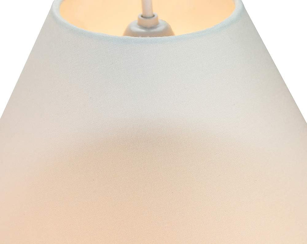 Traditional 8" Cream Cotton Coolie Lampshade Suitable for Table Lamp or Pendant by
