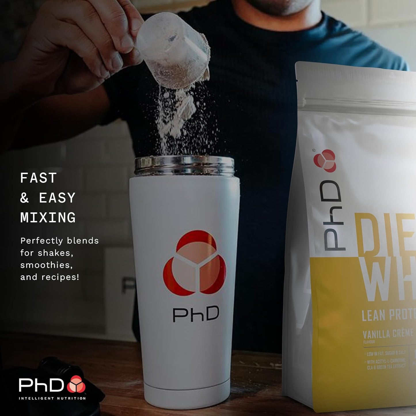 Nutrition Diet Whey High Protein Lean Matrix, Vanilla Crème Whey Protein Powder, 16G of Protein, 40 Servings per 1 Kg Bag