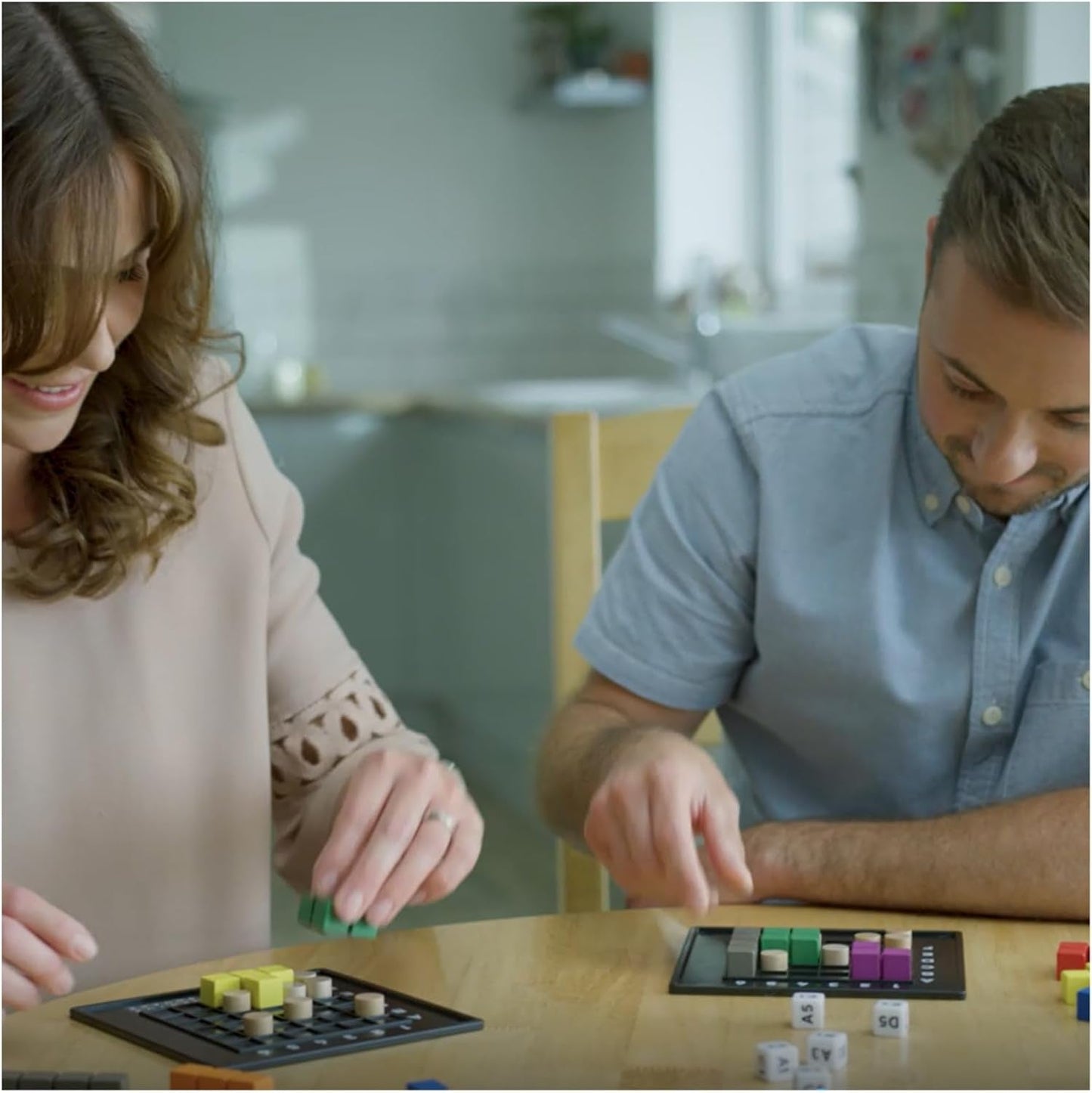 the Genius Square Game - 62,208 Puzzle Challenges for Friends and Family Board Game Night - Logic STEM Educational Learning Resources - Adults & Kids Smart Games Ages 6+
