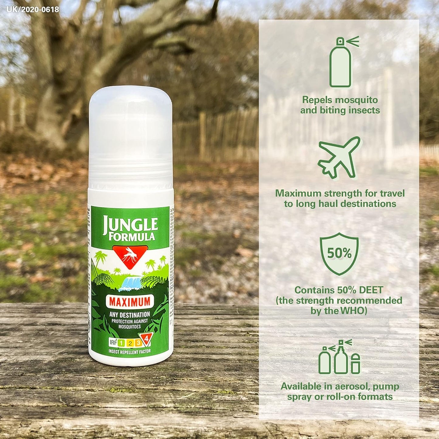 Maximum Insect Repellent 50Ml - Roll-On Repellent for Long-Lasting Protection - with DEET - Maximum Level of Protection against Mosquitoes