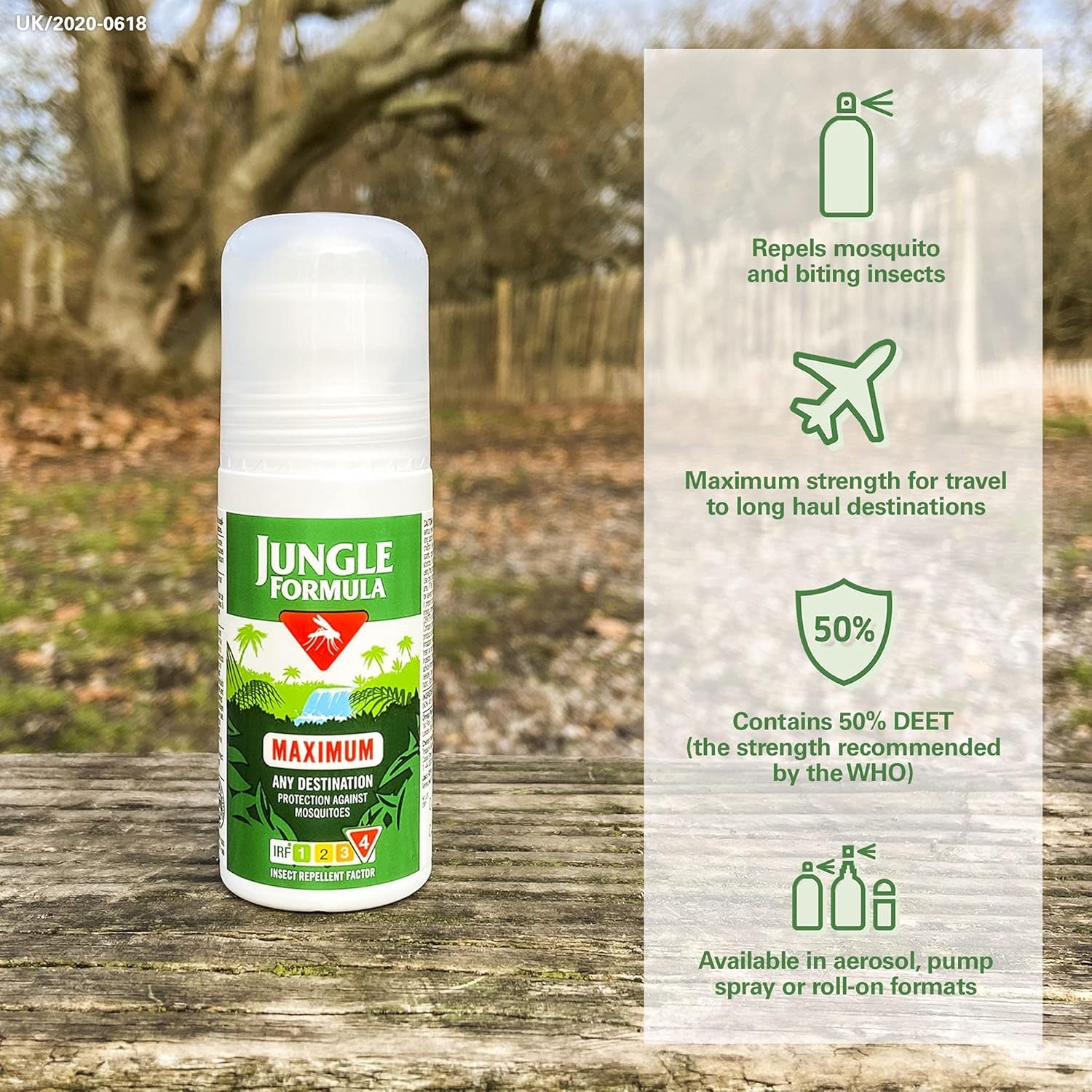 Maximum Insect Repellent 50Ml - Roll-On Repellent for Long-Lasting Protection - with DEET - Maximum Level of Protection against Mosquitoes