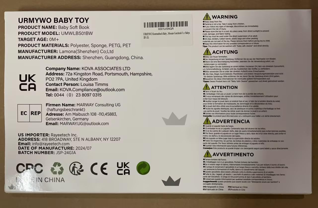 Baby Toys 0-6 Months, Black and White Sensory Toys Brain Development, Tummy Time Toys, Soft Baby Book, Baby Essentials for Newborn 0-6-12 Months Newborn Toys Baby Gifts