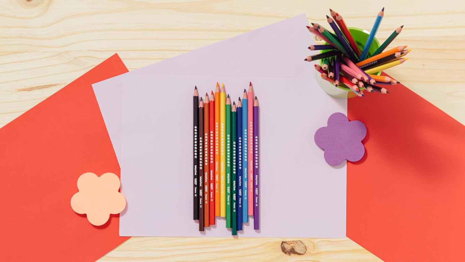 Kids Evolution Coloured Pencils, Vivid Colouring Pencils, Easy to Sharpen, Extra Resistant  Pencils, School Supplies, 24 Pack
