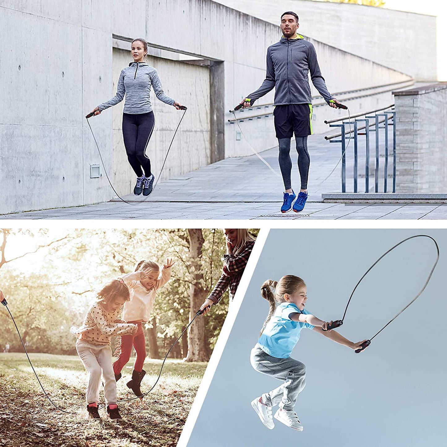 Skipping Rope, Speed Jump Rope Tangle-Free Adjustable Rope with Rapid Ball Bearings & Soft Foam Handle for Fitness Workouts Fat Burning Exercises Boxing - Spare Rope Length Adjuster Included