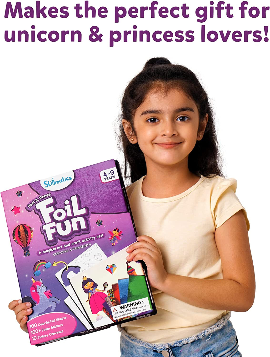 Art & Craft Activity - Foil Fun Unicorns & Princesses, No Mess Art for Kids, Craft Kits, DIY Creative Activity, Gifts for Girls & Boys Ages 4, 5, 6, 7, 8, 9, Travel Toys