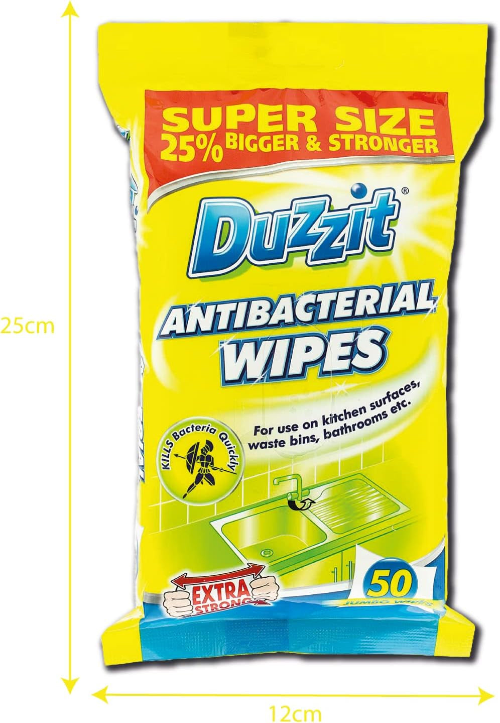 Antibacterial Wipes, Pack of 50