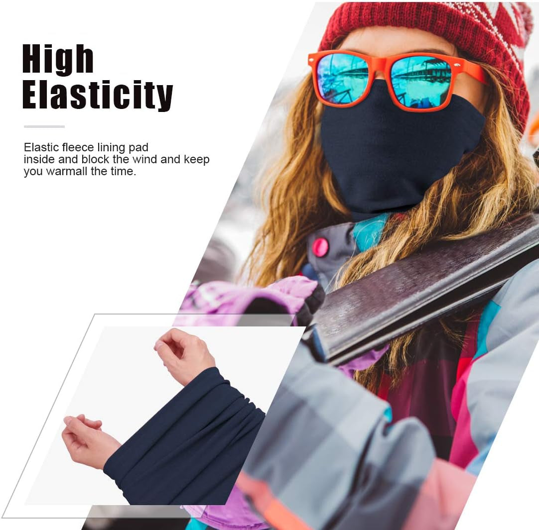Neck Warmer Snood for Men & Women,Winter Neck Gaiter Fleece Bandana Face Covering Mask Windproof Neck Scarf Neckwear for Outdoor Sports Motorcycle Skiing Running Cycling