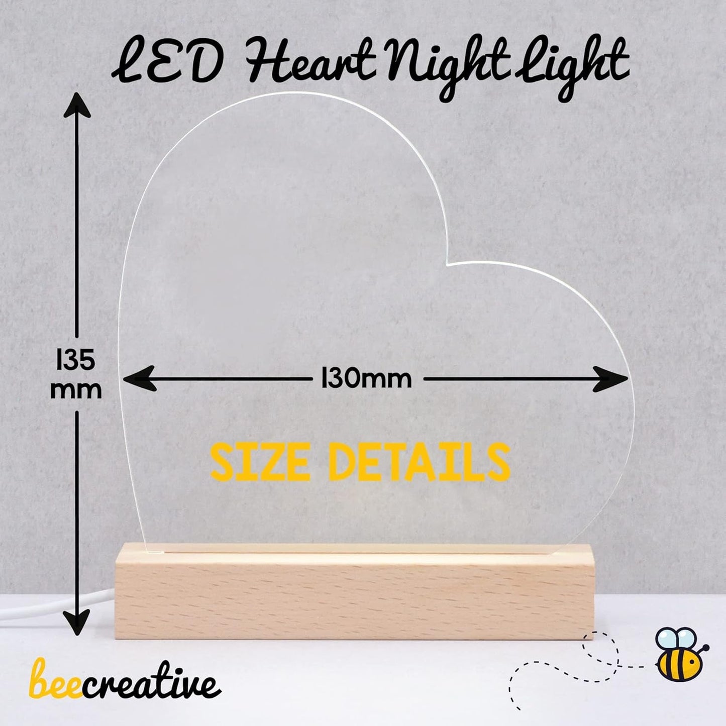 Wedding Anniversary Engagement Date Gifts for Him or Her, Gifts for Girlfriend Boyfriend, Valentine'S Day Gifts, Personalised LED Wooden Night Light for Wife Husband